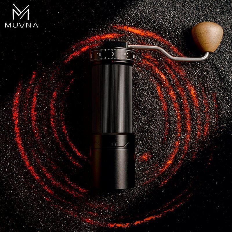 MUVNA Pour-Over Coffee Pot V-60 Set, Hand-Crank Grinder, Dripper, Sharing Kettle