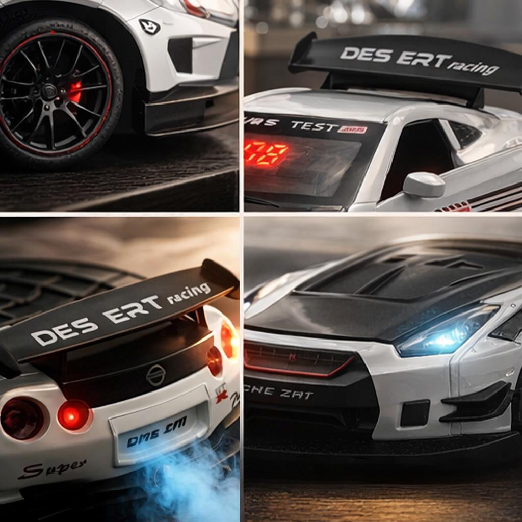 GTR ,Car Loud Alarm Clock for Heavy Sleepers Adults with Engine Sound Racing Alarm Clock